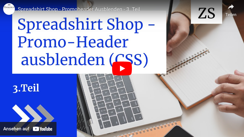 Spreadshirt Shop - Promo Header ausblenden (CSS)
